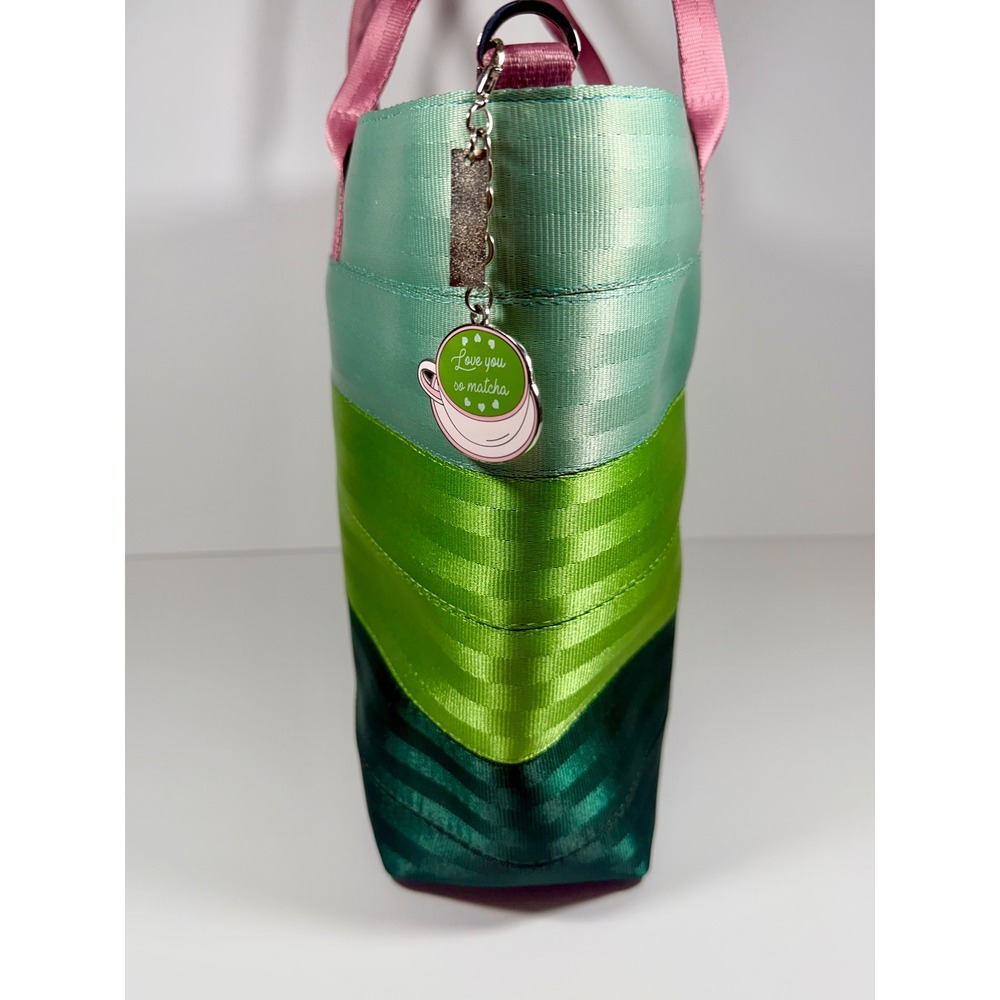NWT Harveys Seatbelt Bag Love Me So Matcha Medium Streamline Tote MST Green Pink - Picture 4 of 13
